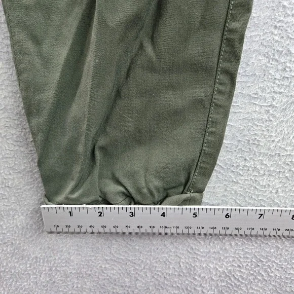 Vince Women Pants Medium Green Cropped Drawstring Pockets High Rise 22 in Inseam - Picture 6 of 12